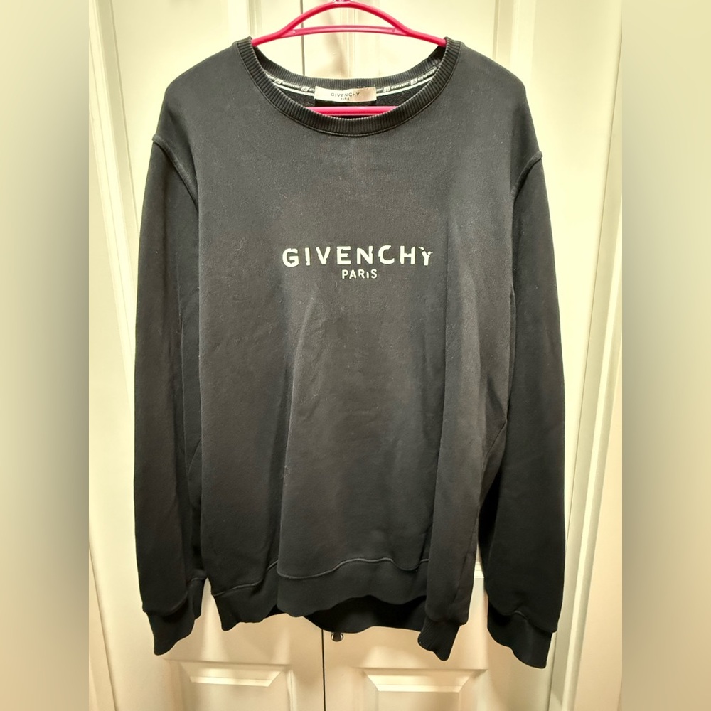 Givenchy Men's Dark Gray Crewneck Sweater